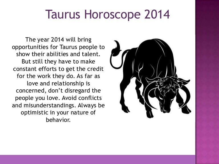 Taurus Horoscope 2014
